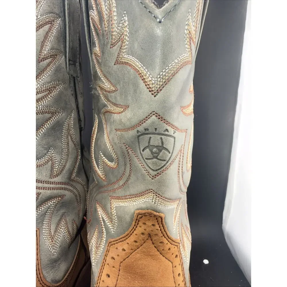Ariat Heritage Crepe Boots Mens 8.5 D Brown Gray Western Cowboy Style 30029